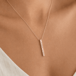 Cuff & Co. - Women's Personalised Rose Gold Bar Necklace Personalised Apparel & Accessories