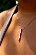 Cuff & Co. - Women's Personalised Rose Gold Bar Necklace Personalised Apparel & Accessories