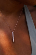 Cuff & Co. - Women's Personalised Rose Gold Bar Necklace Personalised Apparel & Accessories