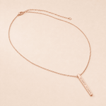 Cuff & Co. - Women's Personalised Rose Gold Bar Necklace Personalised Apparel & Accessories