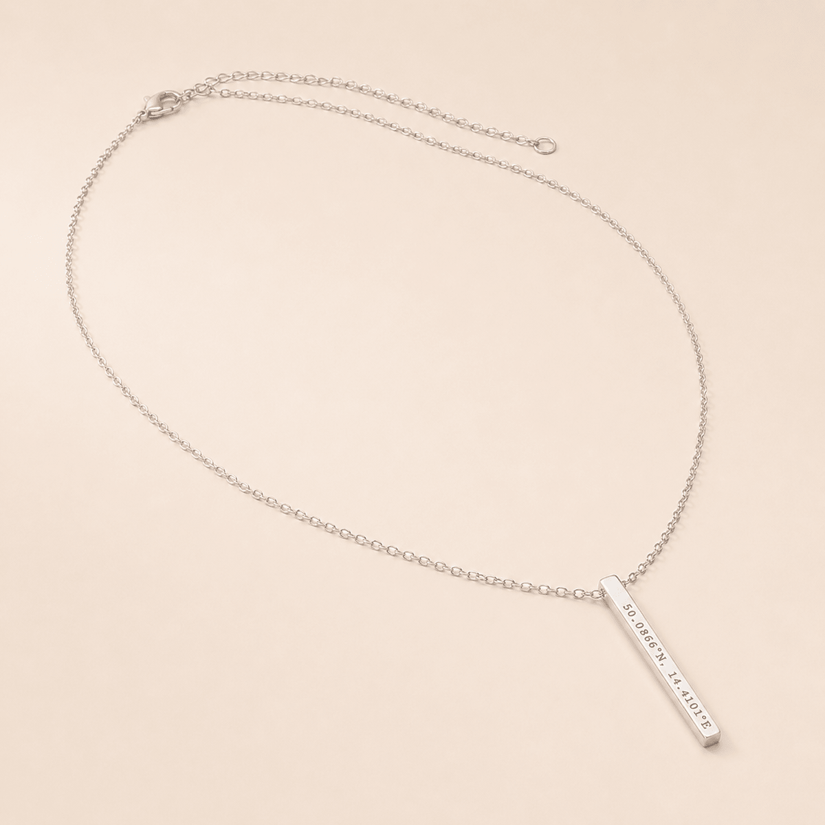 Cuff & Co. - Women's Personalised Silver Bar Necklace Personalised Apparel & Accessories