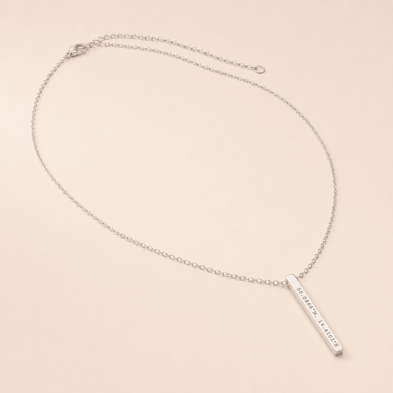 Cuff & Co. - Women's Personalised Silver Bar Necklace Personalised Apparel & Accessories