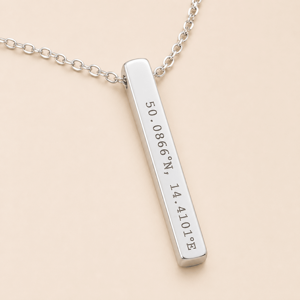 Cuff & Co. - Women's Personalised Silver Bar Necklace Personalised Apparel & Accessories