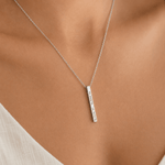 Cuff & Co. - Women's Personalised Silver Bar Necklace Personalised Apparel & Accessories