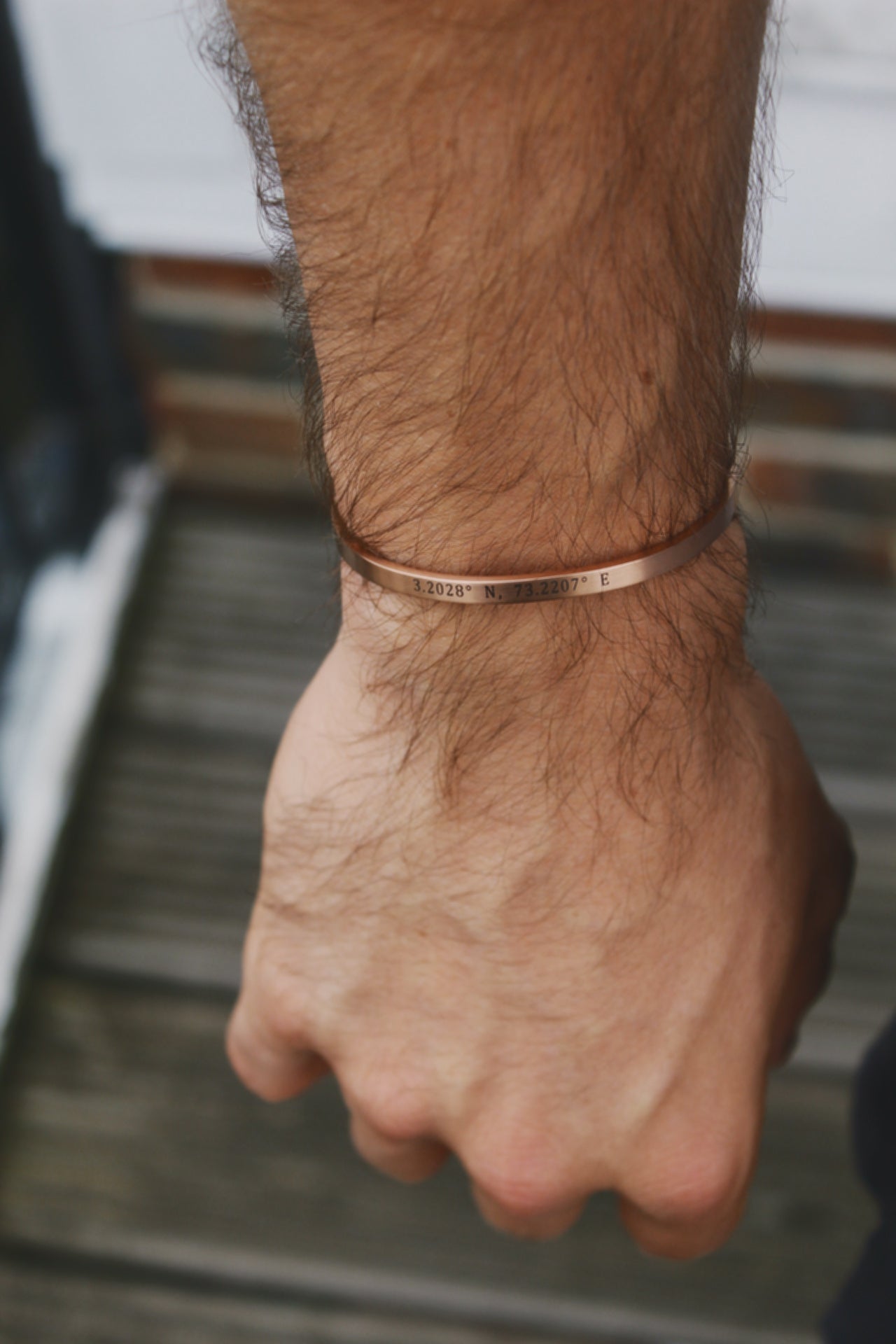 Rose Gold Personalised Cuff Bracelet