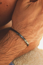 Cuff & Co. - Black Personalised Cuff Bracelet Personalised Apparel & Accessories
